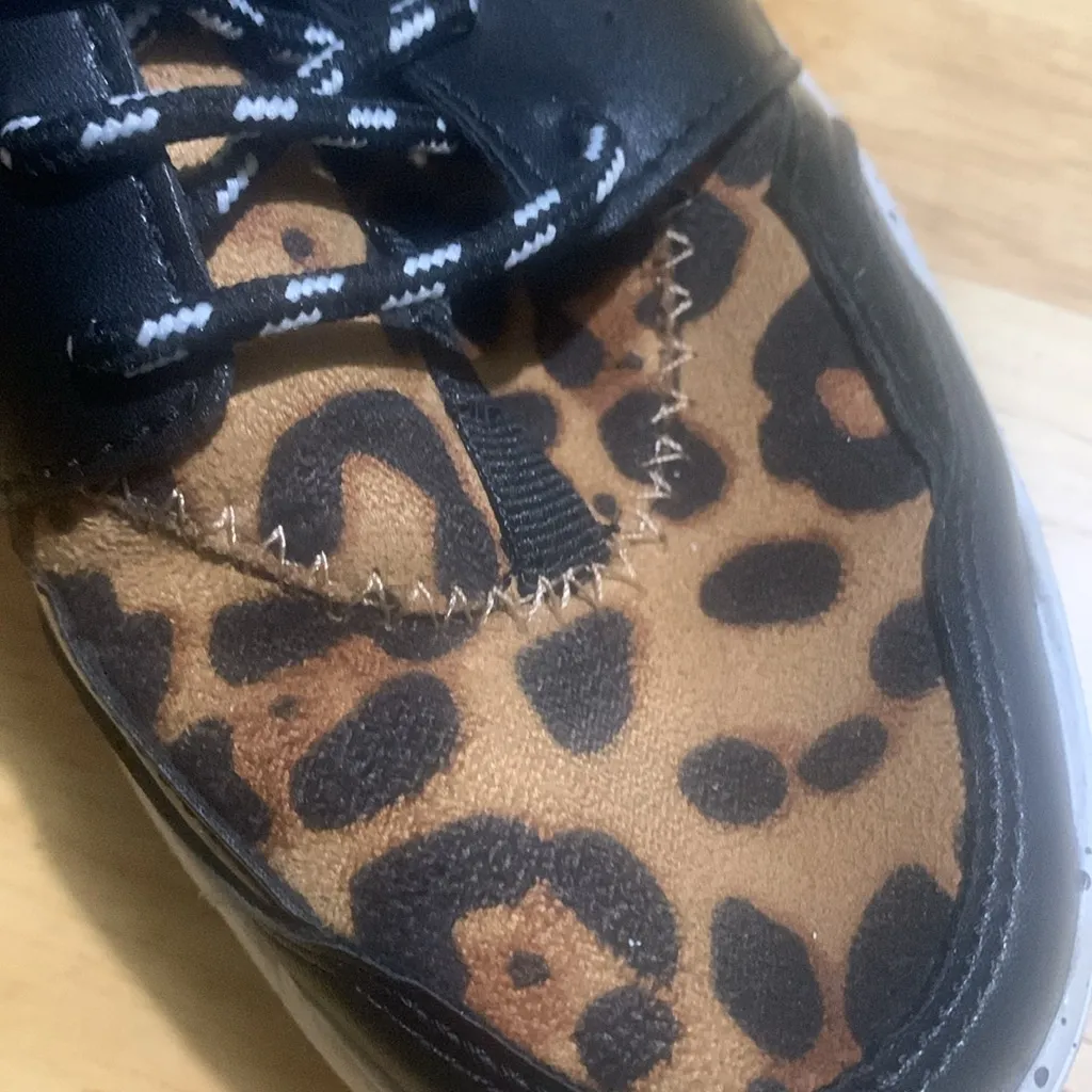 Leopard Print Chunky Sneakers. Forever Link. 7 1/2 - Image 2