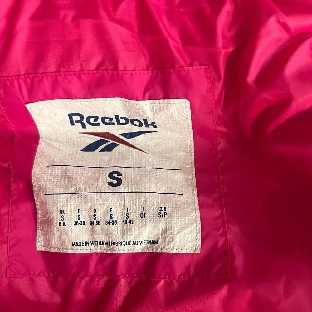 Reebok‎ Womens Down Jacket S Pink Puffer Long Sleeve Hoodie Outdoor NWT - Image 10