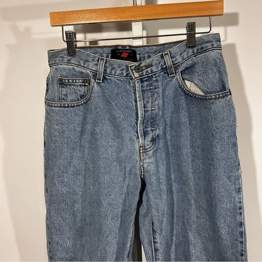 90’s American Eagle “Dungarees” Jeans Sz 8 Petite High Rise Straight Leg - Image 3