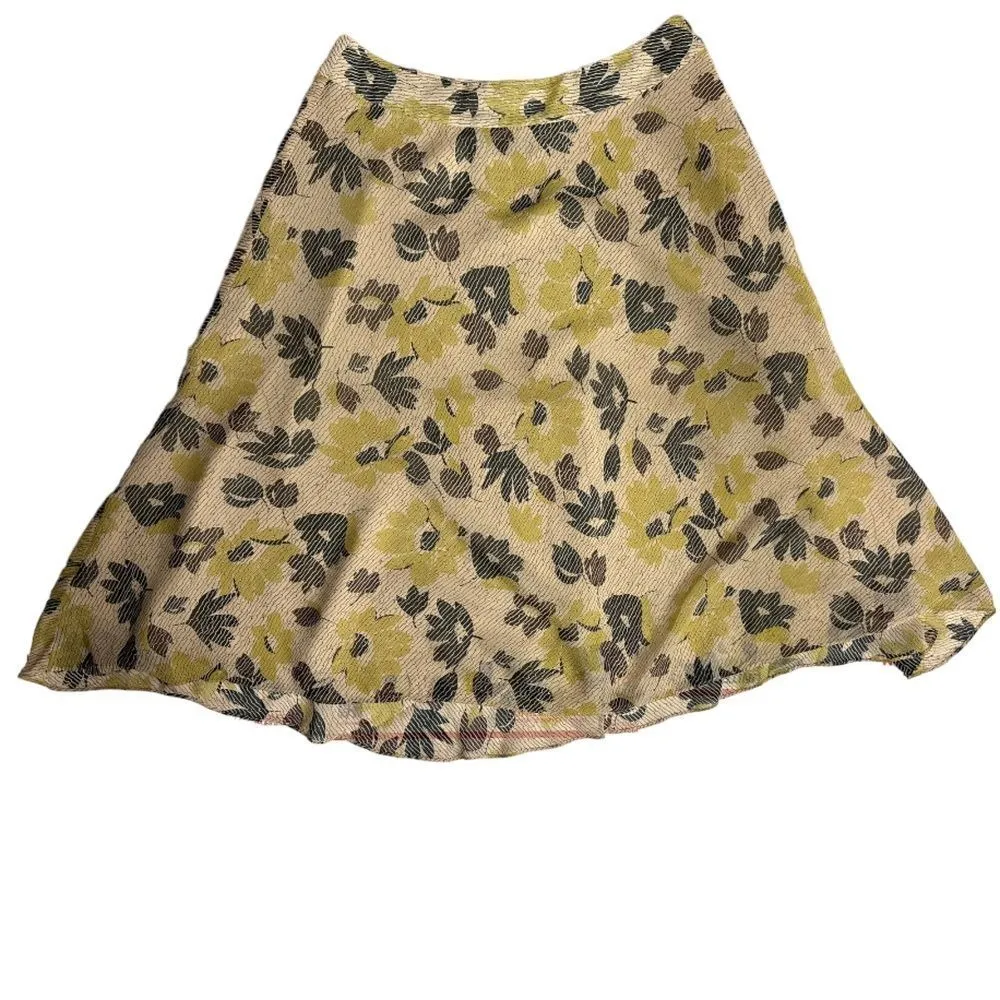 Jones New York 100% Silk Floral Flare Skirt Size 6 Lined Date‎ Night Career Wear - Image 4