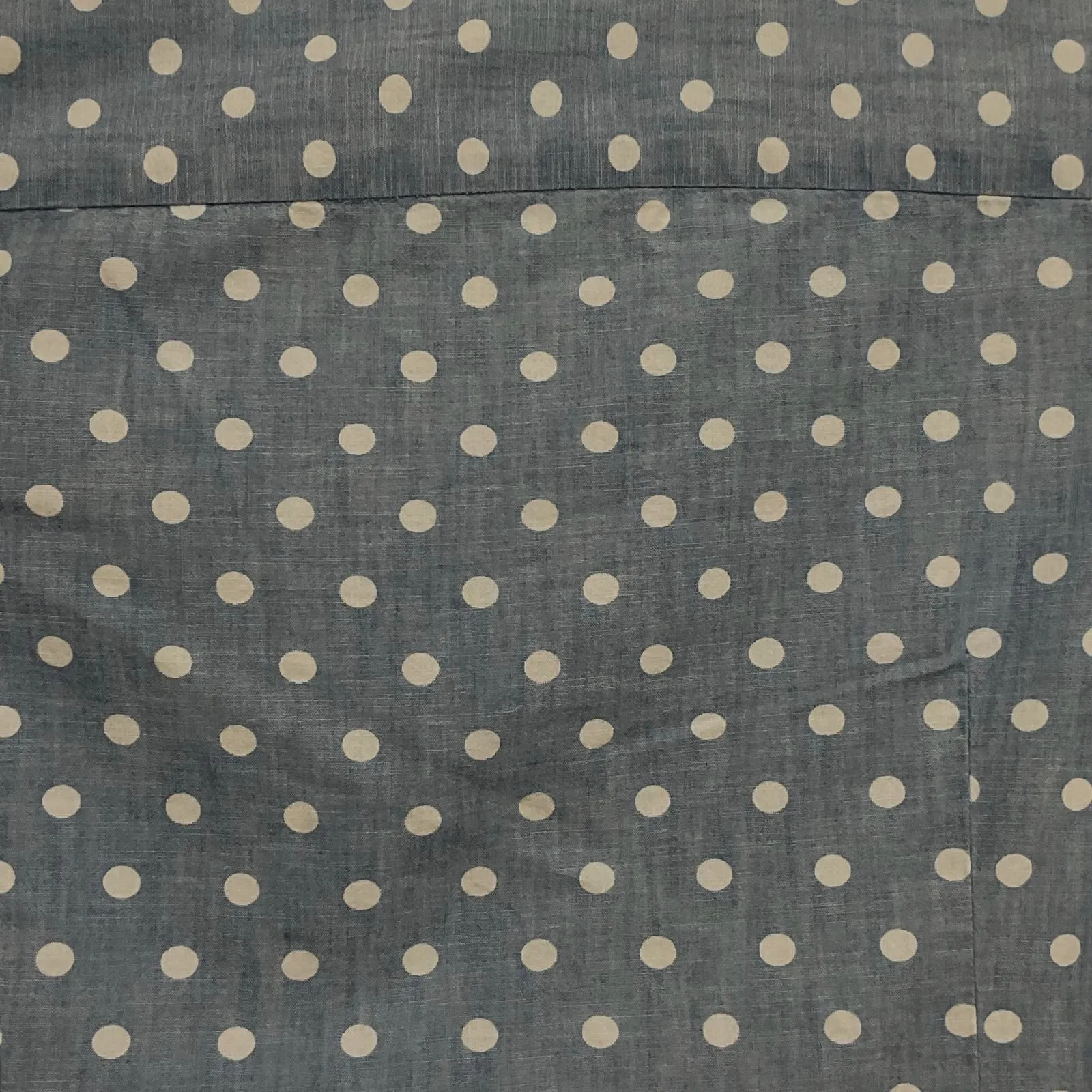 Tommy Hilfiger roll tab sleeve‎ Cotton blue+white polka dots women's shirt XXL - Image 7