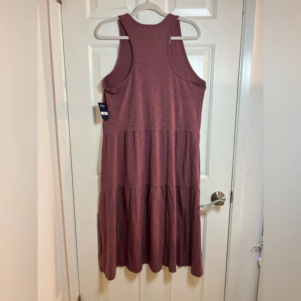 Lucky Brand Purple Mauve Smock Dress, Racerback, Maxi, Size Large - Image 4