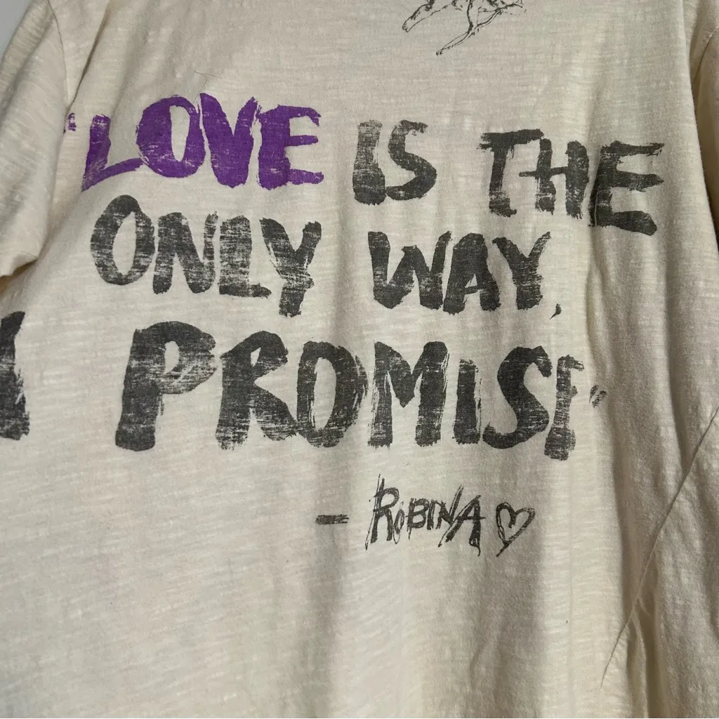 Magnolia Pearl Robina Love is the Only Way Long Sleeve Distressed Tee OS Hobo - Image 6