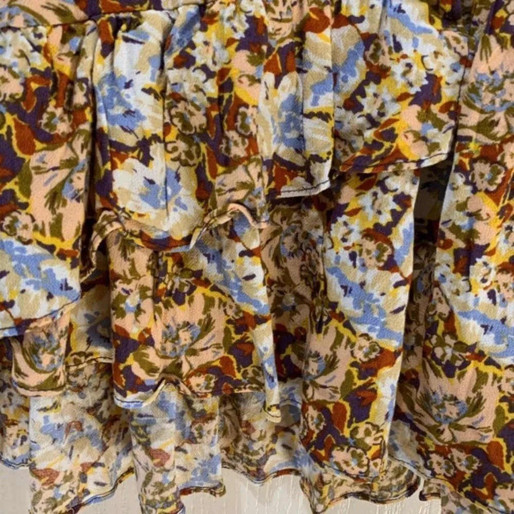 NWT Free People Women's Nadia Faux-Wrap Ruffled SZ 2 - Image 6