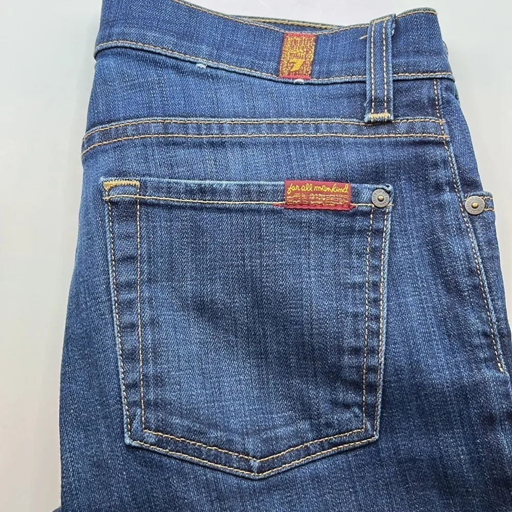 7 For All Mankind The Slim Cigarette Mid Rise Size 28 - Image 13
