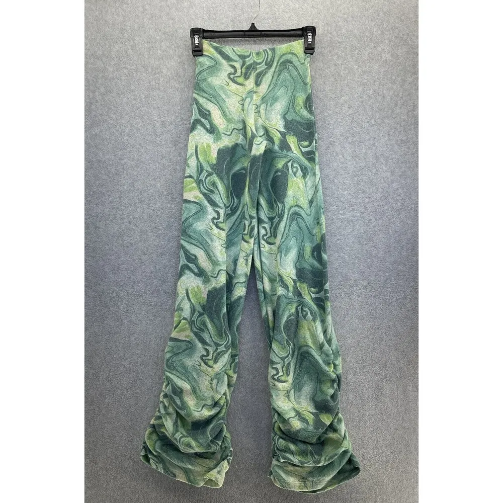 Jaded Women's Pull On Pants Ruched Hem Straight Leg Size 0 Wool Blend - Image 14