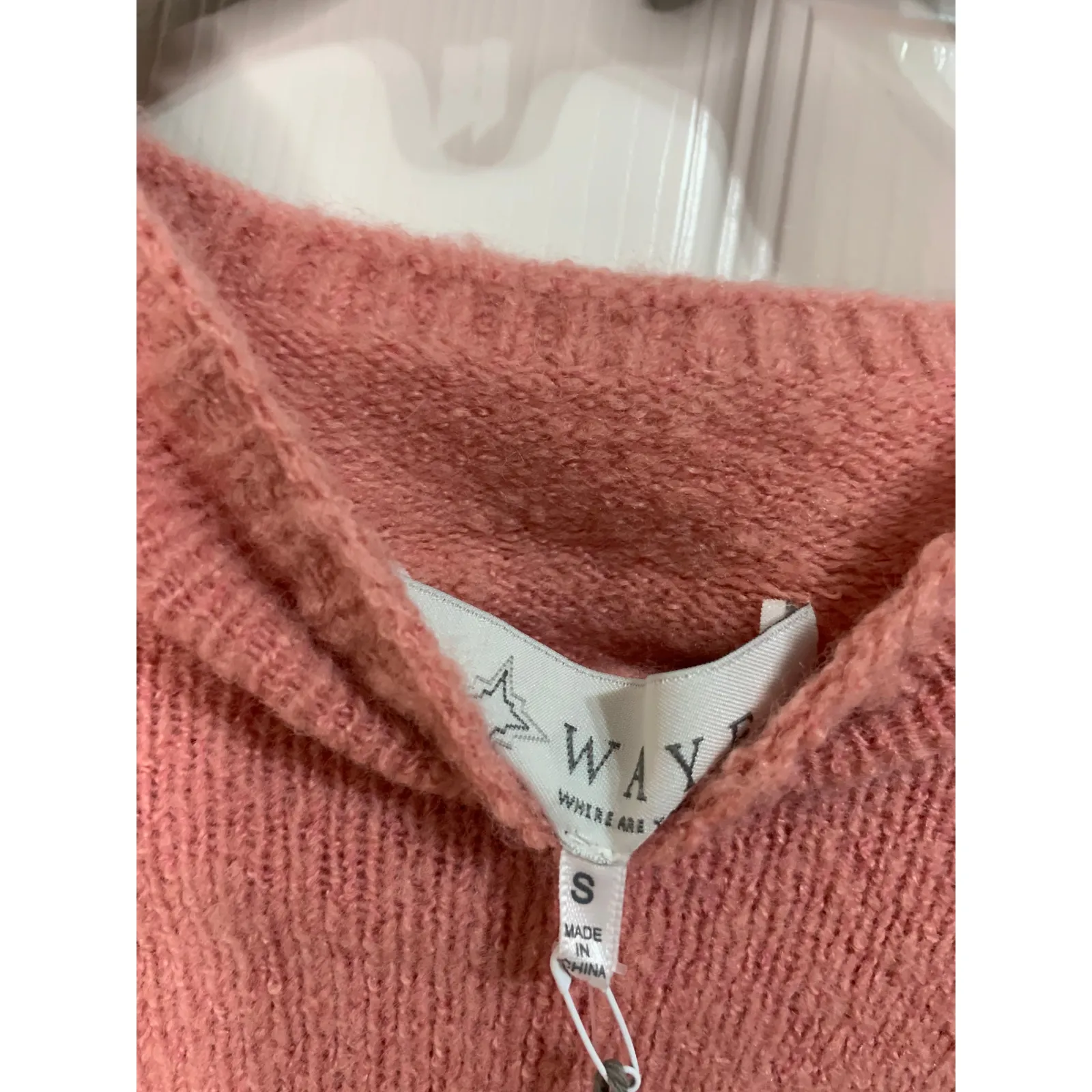 WAYF‎ blush Bow Soft Sweater Small NEW - Image 3