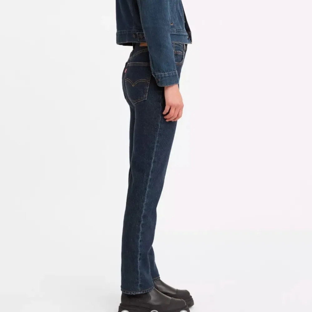 Levi’s Dark Wash 70’s High Slim Straight Jeans - Image 5