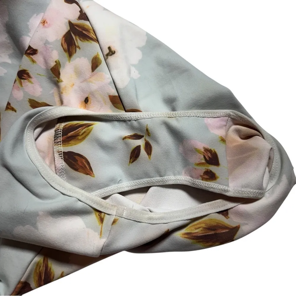 Flynn Skye Gray Seamless Floral Bodysuit Spaghetti Straps One Piece Size M/L - Image 7