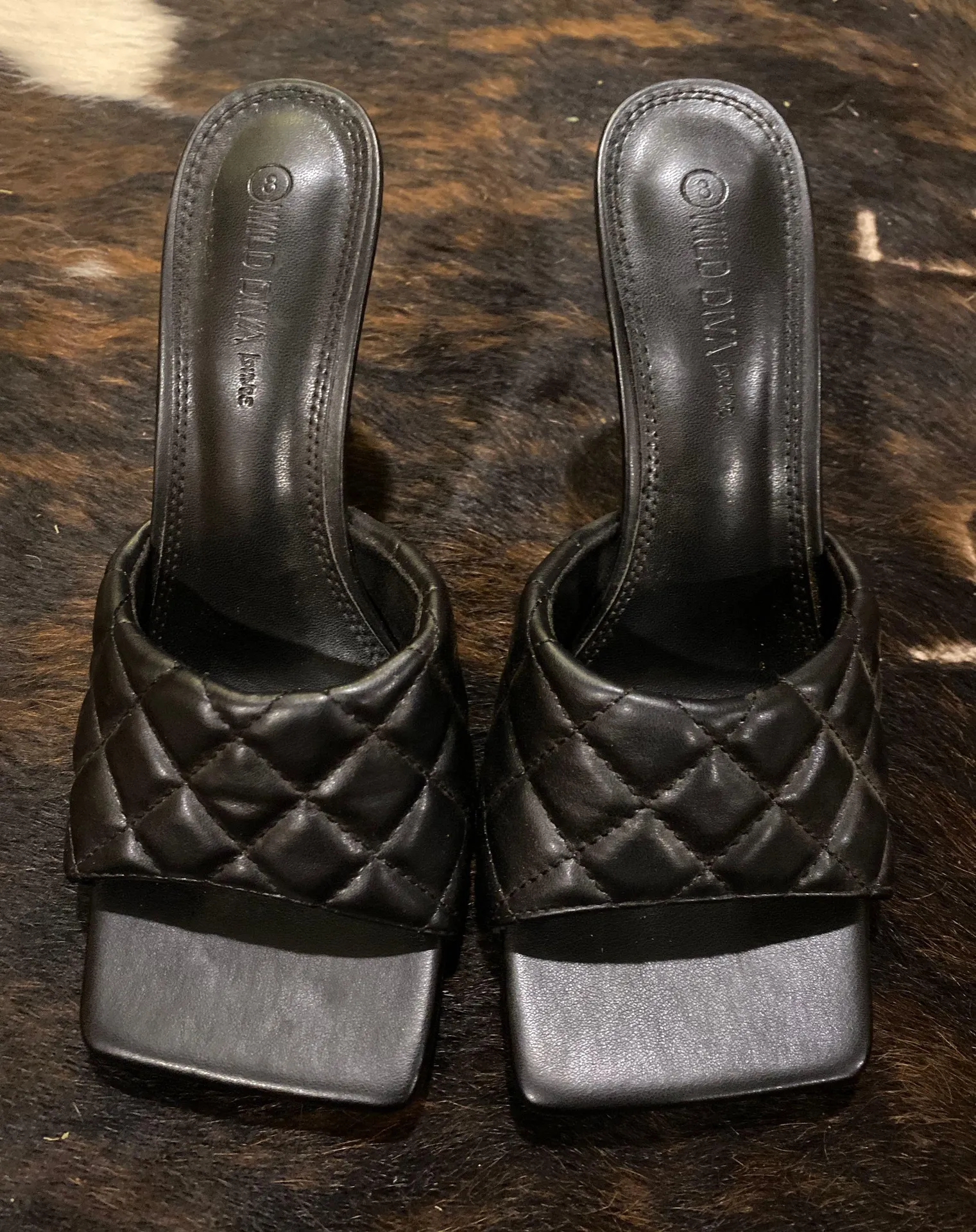Square Toe heels Black Size 8 - Image 3