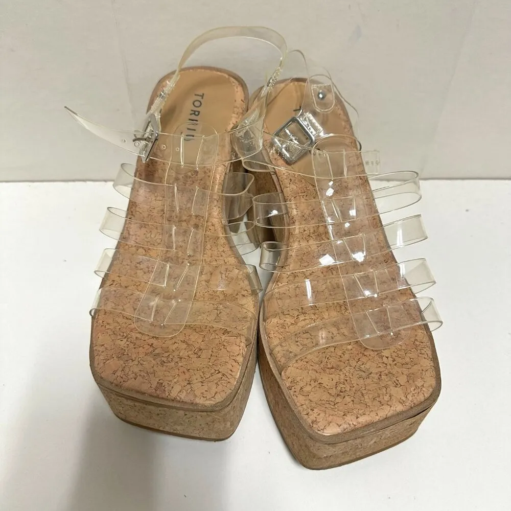 Torrid Lucite Cage Platform Heel Sandal - Image 9