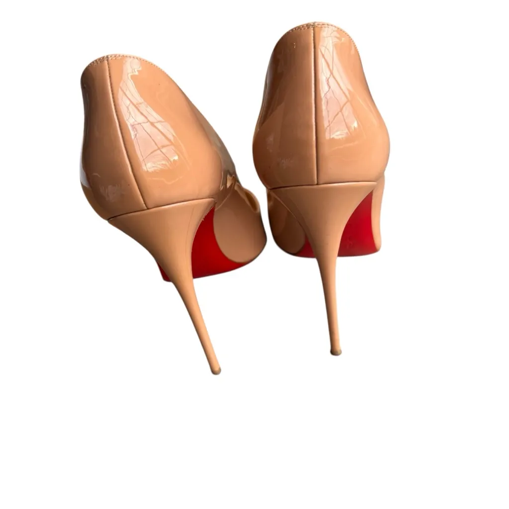 Christian Louboutin - So Kate 120 Patent Pumps Heels Nude Sz 41 - Image 7