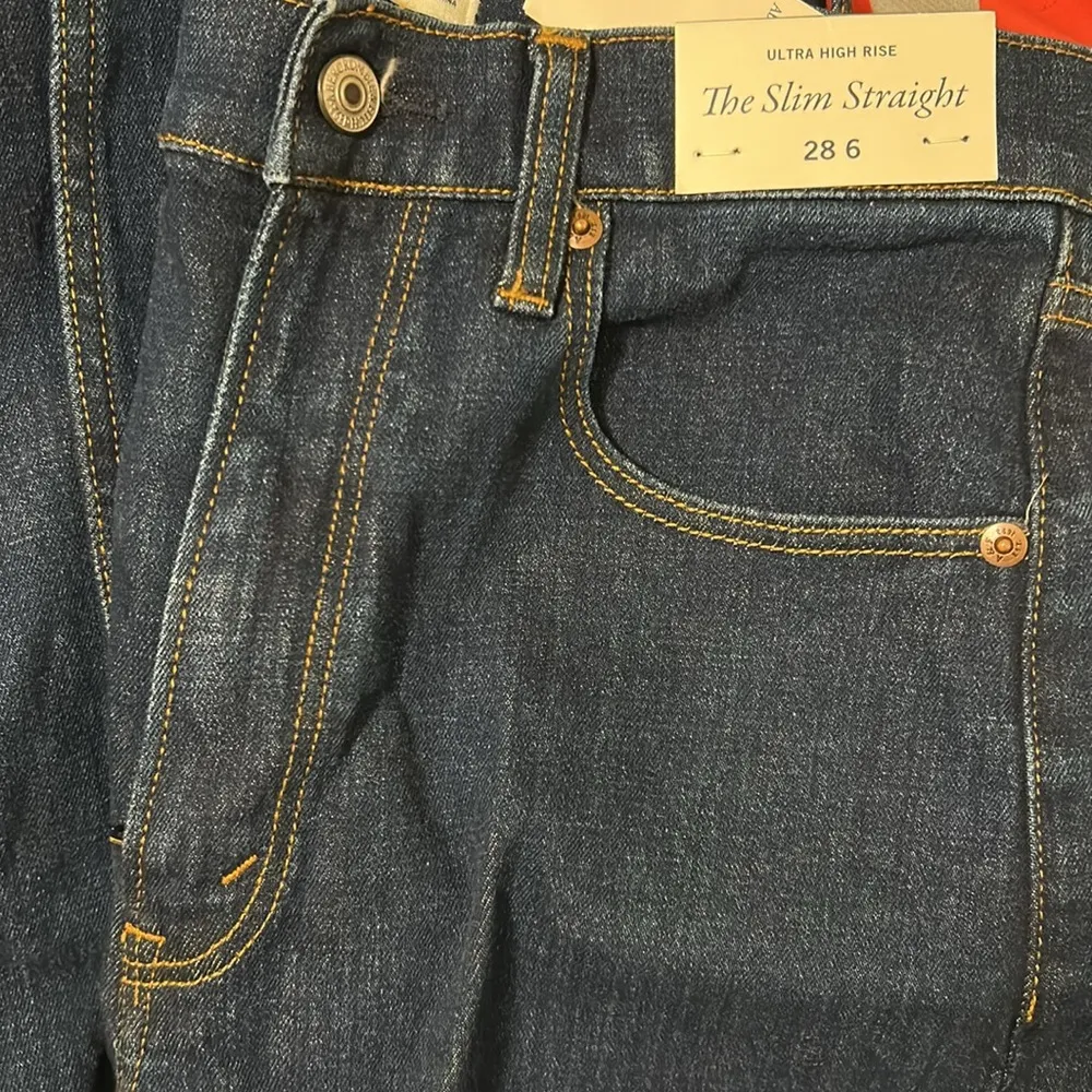Abercrombie & Fitch The Slim Straight Ultra High Rise Jeans, 28, NWT - Image 6