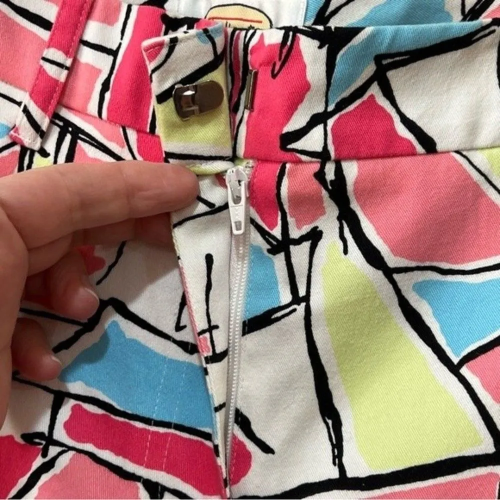 Talbots Colorful Geometric Cropped Pants Size 6 - Image 7