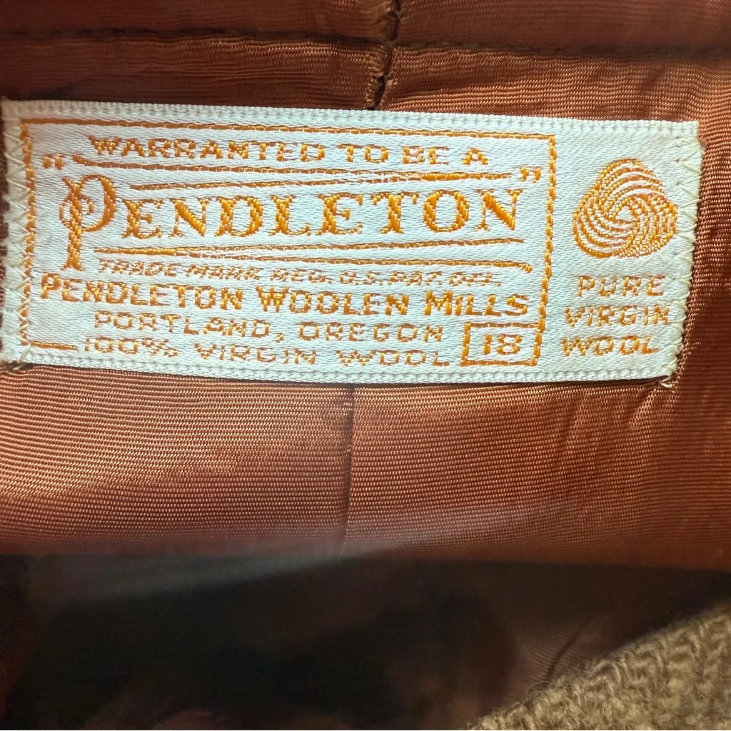 Pendleton Wool Elegant Brown Women's Skirt sz 18 VTG - Image 5