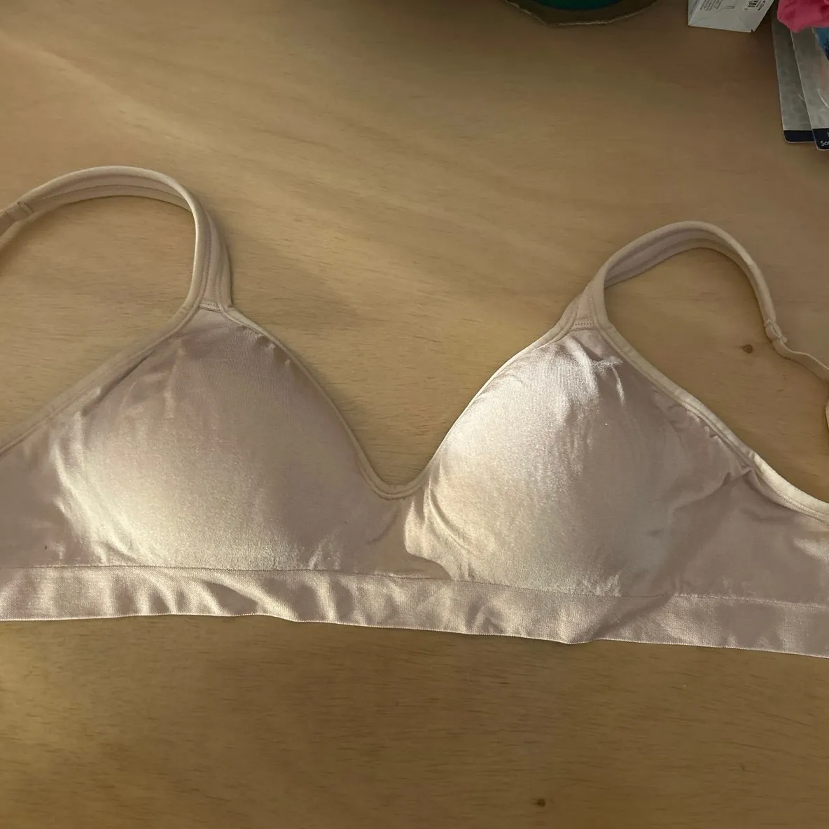 Open box Felina 1pc Adaptive Wire Free Bra Nude Beige Tan Size Small - Image 3