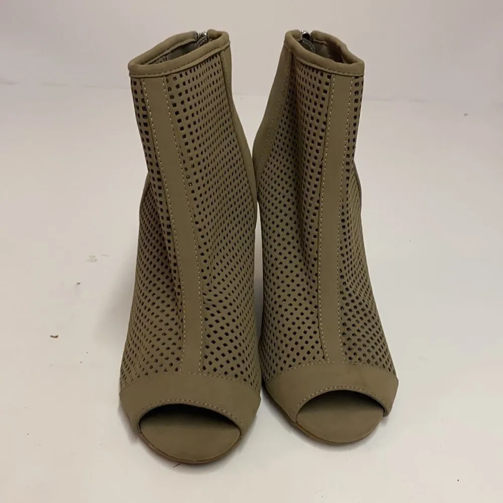 JUICY COUTURE Peep Toe Wedge Bootie Size 6 A17 - Image 4