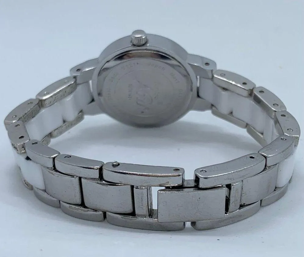 Armitron now ceramic ladies 24mm Quartz analog rhinestones watch 6” w/battery - Image 4