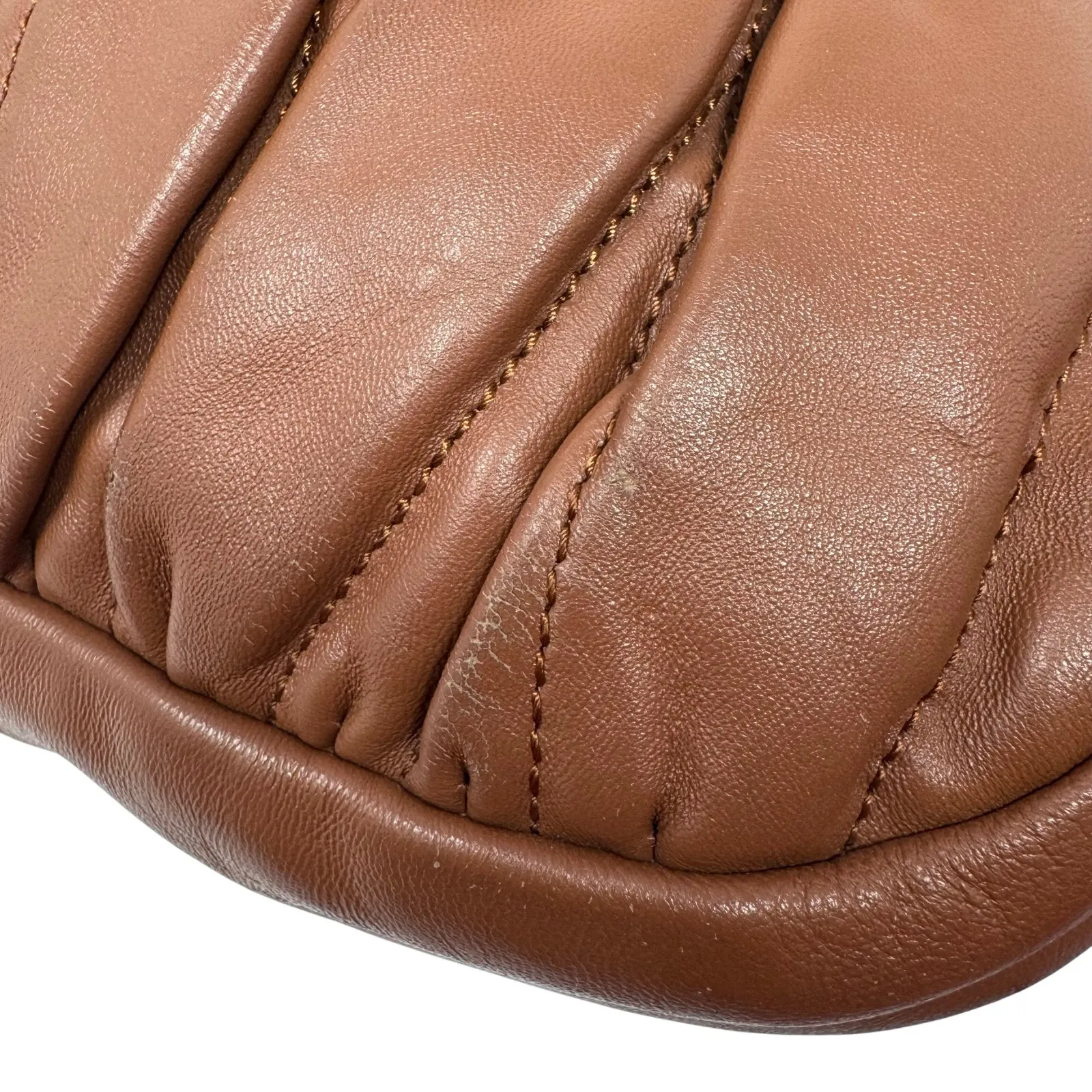 Miu Miu Brown Coffer matelassé leather hobo/shoulder bag with Braided Handle - Image 14
