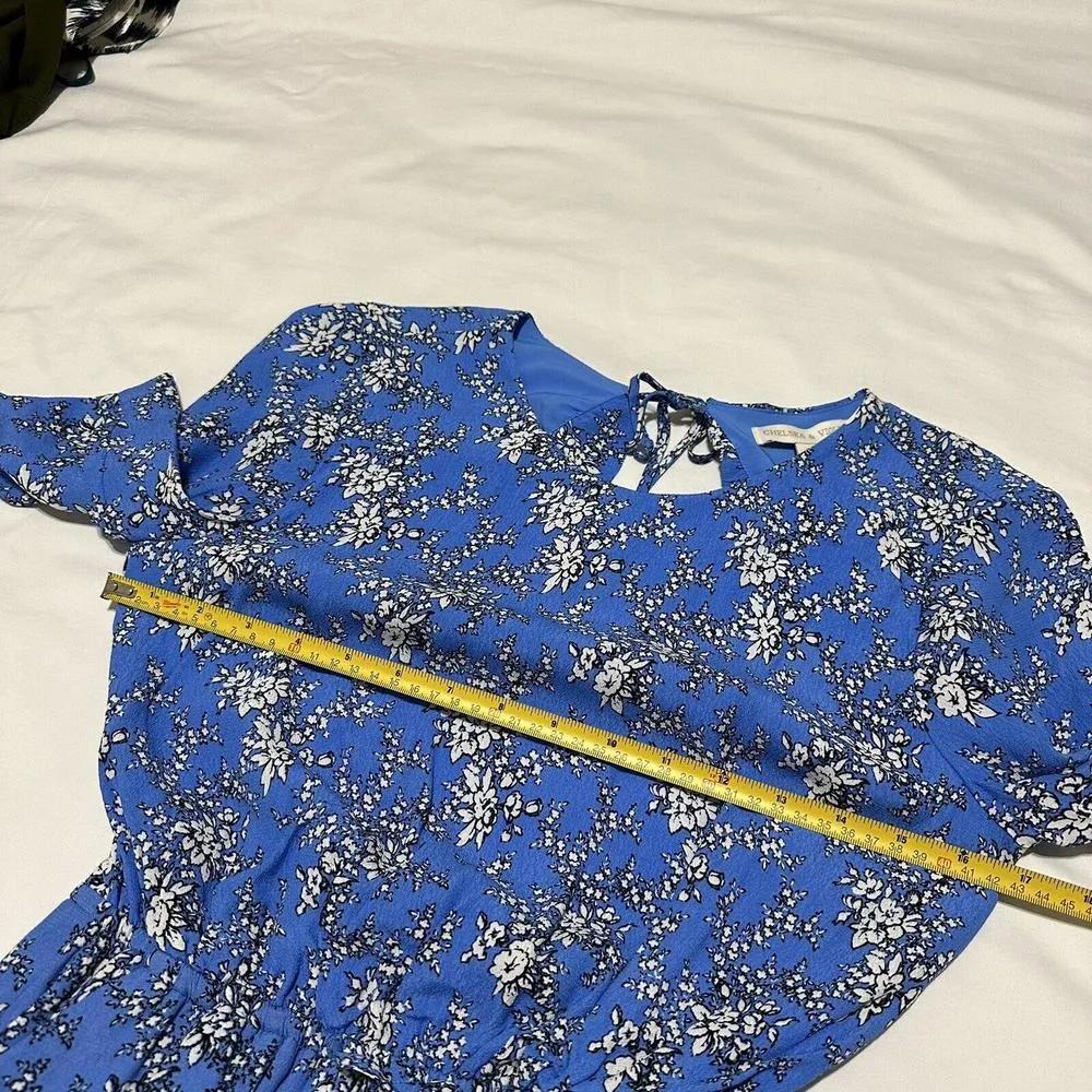 Chelsea & Violet Blue Floral Romper Size XS NWT $108 - Image 8