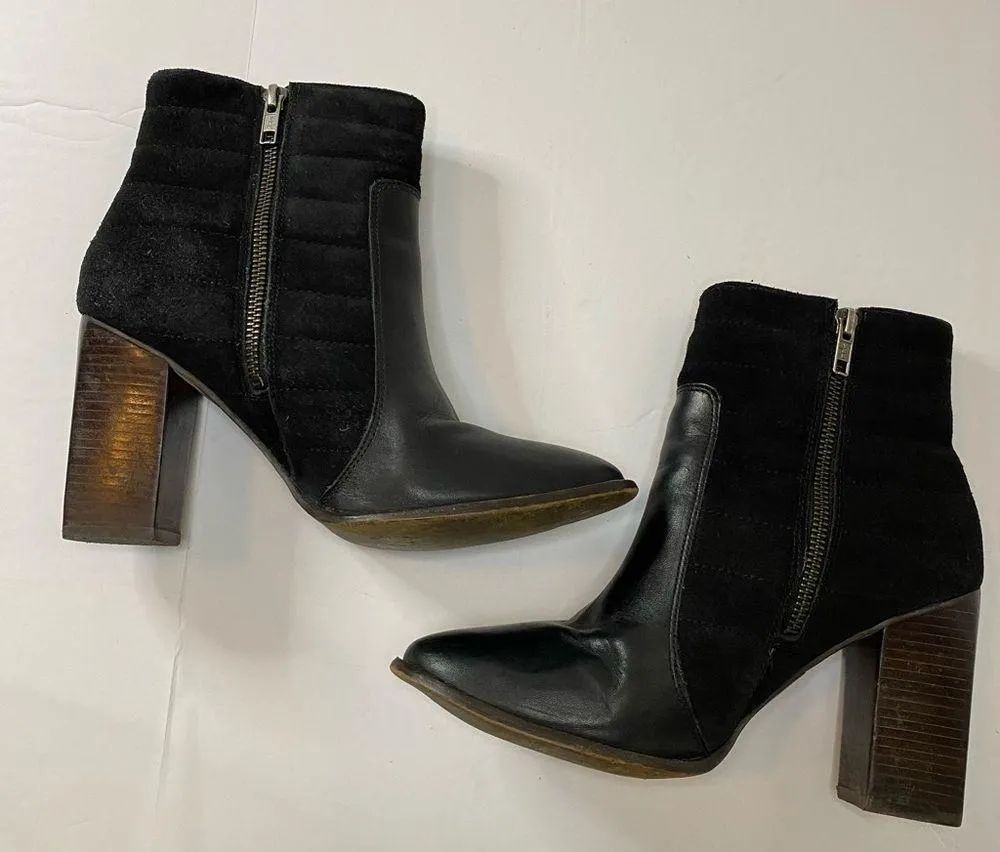 Madewell Lindley Quilted Suede Leather Ankle Boot with Block Heel - Image 2