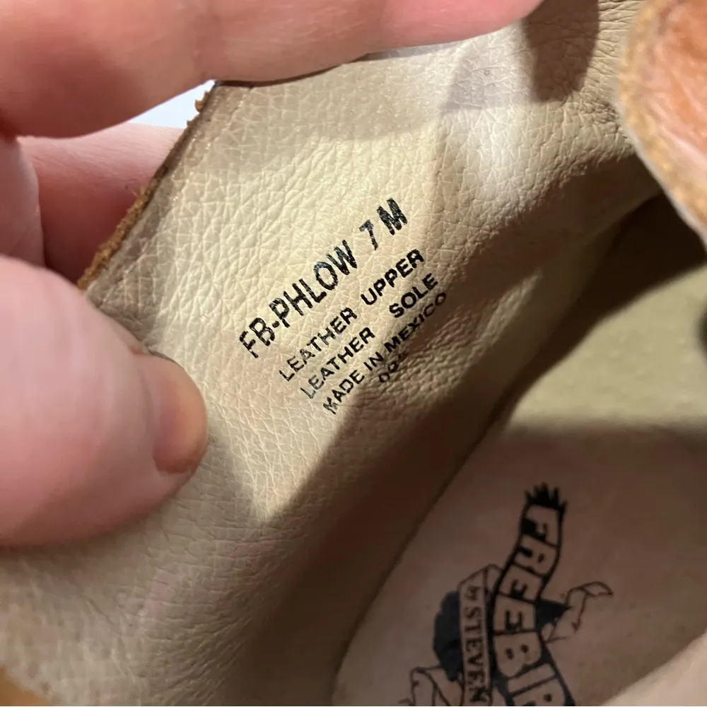 FREEBIRD by Steven  Phlow leather ankle boots brown size 7 - Image 8