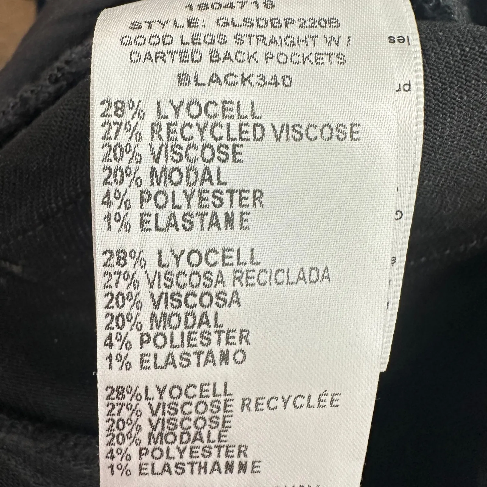 GOOD AMERICAN Good‎ Legs Straight Mid Rise Black Denim Jeans Size 4 Classic NWT - Image 4