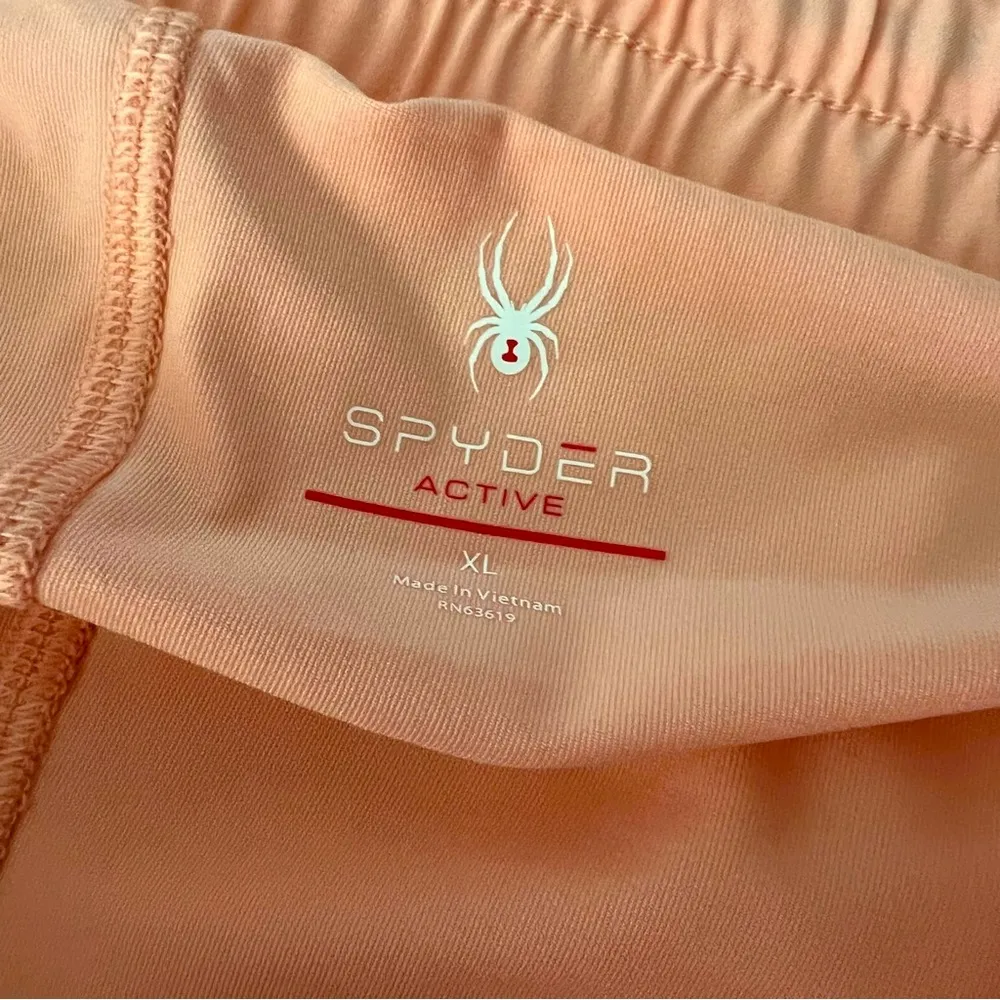 Spyder Coral Run Short with Inner Biker & Zip Pockets Peach Size XL NEW - Image 7