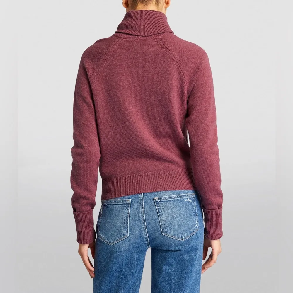 Paige Cherise Cut-Out Rollneck Sweater in Raspberry Mousse Size S NEW w/Tag $249 - Image 4
