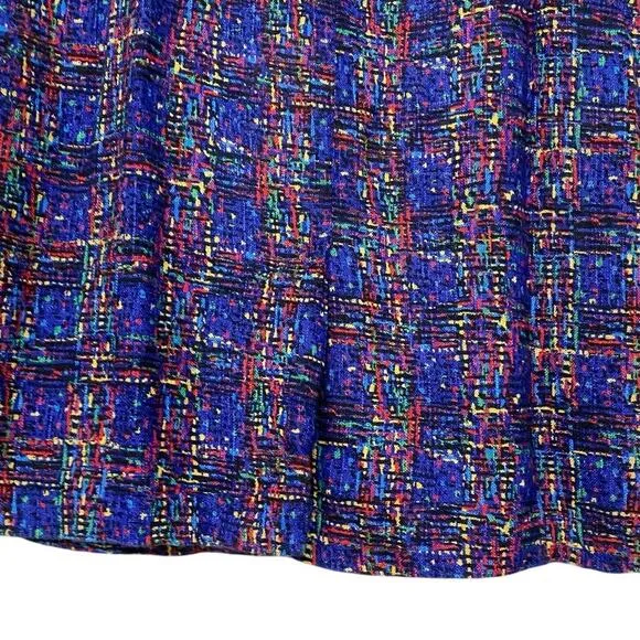 Requirements Vintage 90s Blue‎ Matrix Pattern Straight Pencil Skirt Multi - 16 - Image 10