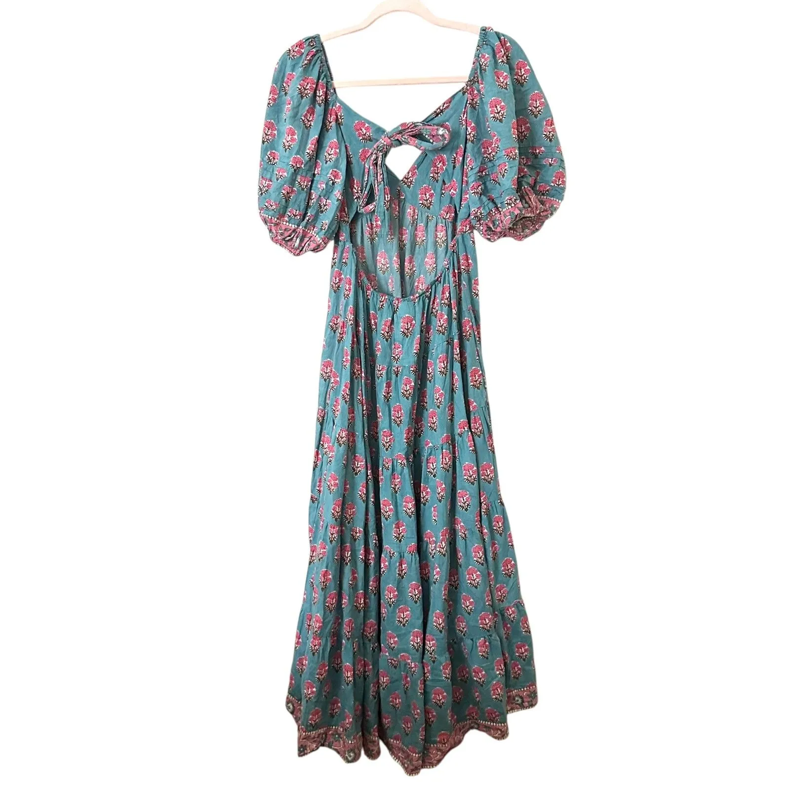 SAYLOR Annaleise Floral‎ Tie Back Midi Dress Medium - Image 3