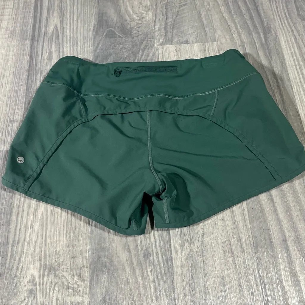 CRZ YOGA Women's Feather-Light Running Shorts Everglade Green Athletic Shorts - Image 3