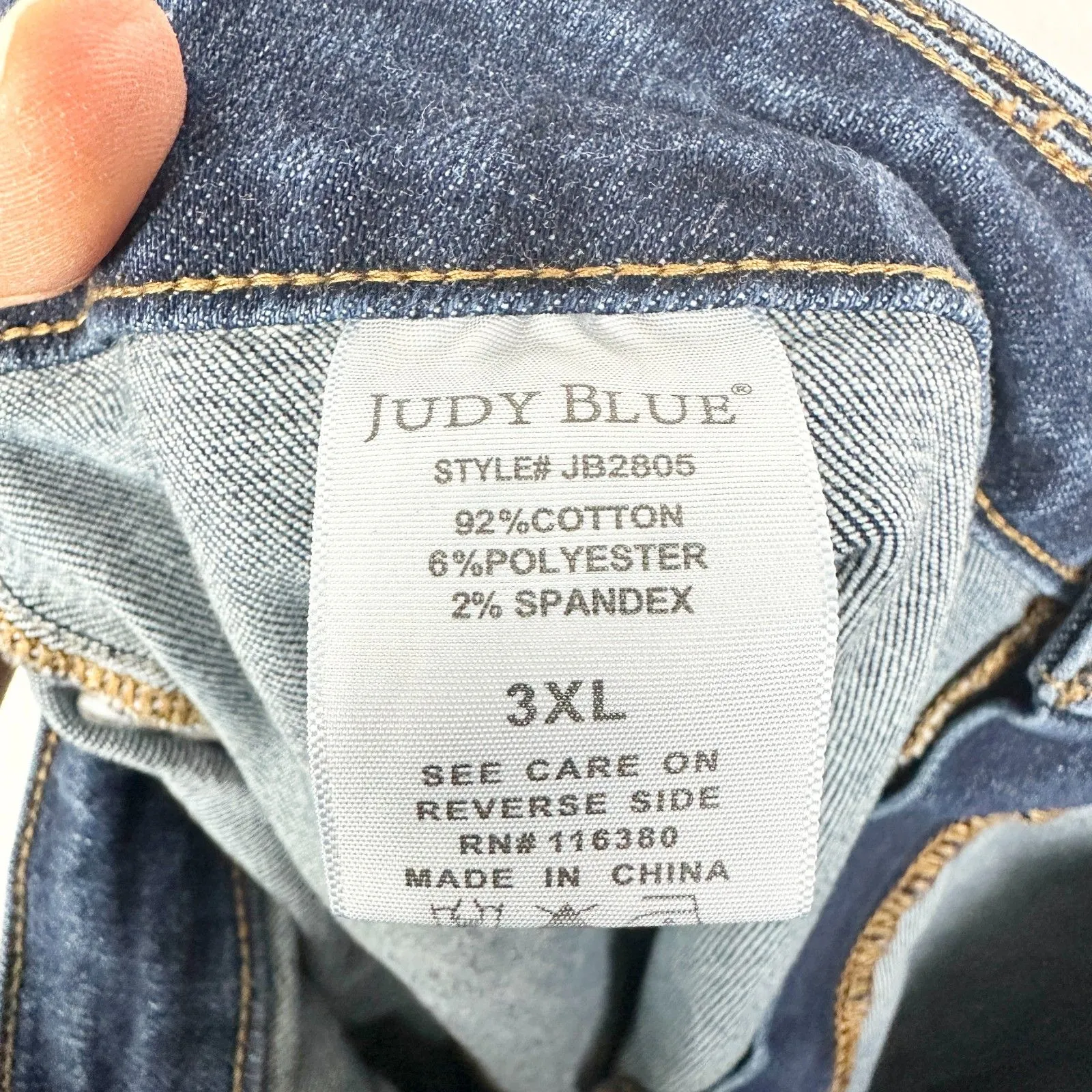 Judy Blue High Waist Denim Skort Size 3XL Stretch Dark Wash - Image 8