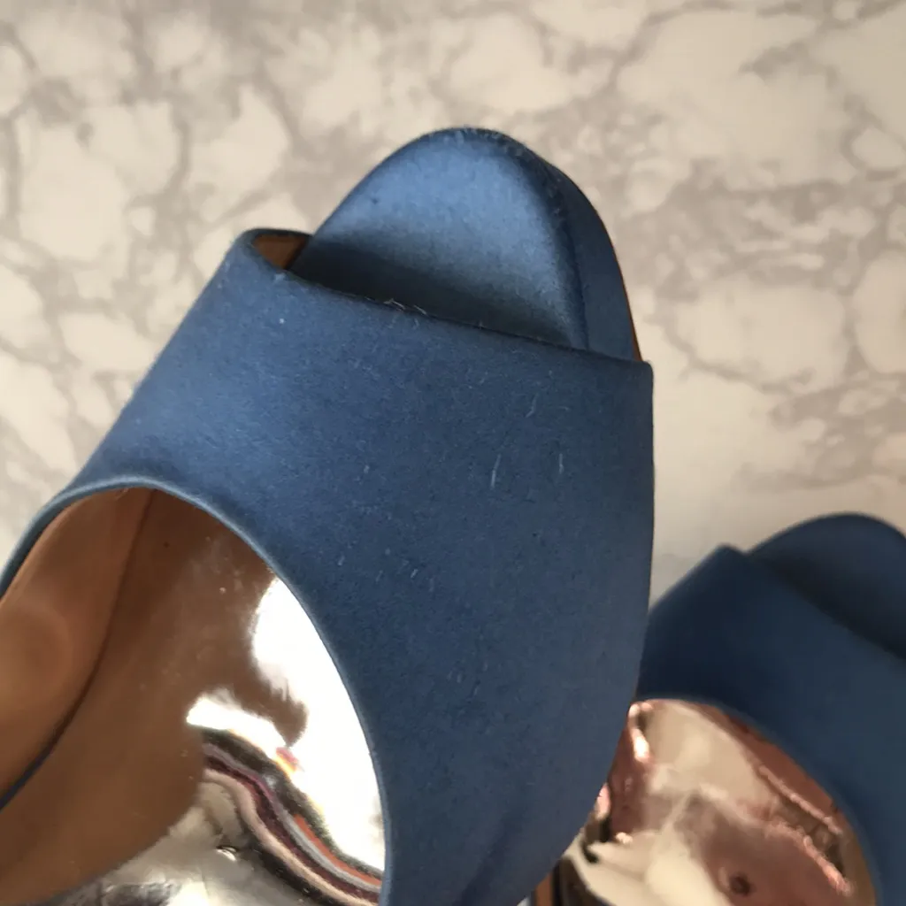 Badgley Mischka Vicki Crystal Embellished Heels 9.5 Blue wedding formal - Image 10