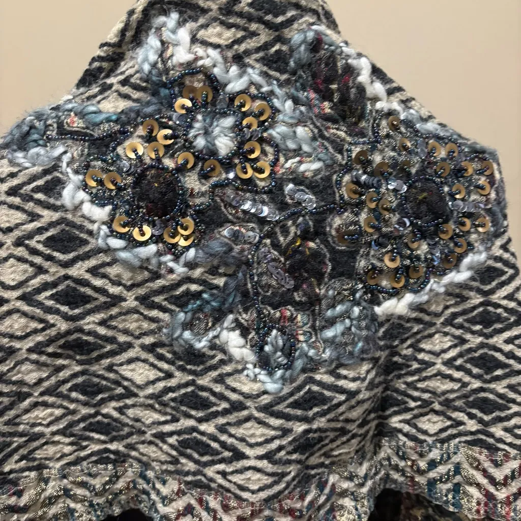 Jain Shawls Hand Crafted / Handmade Shawl Black - Image 4