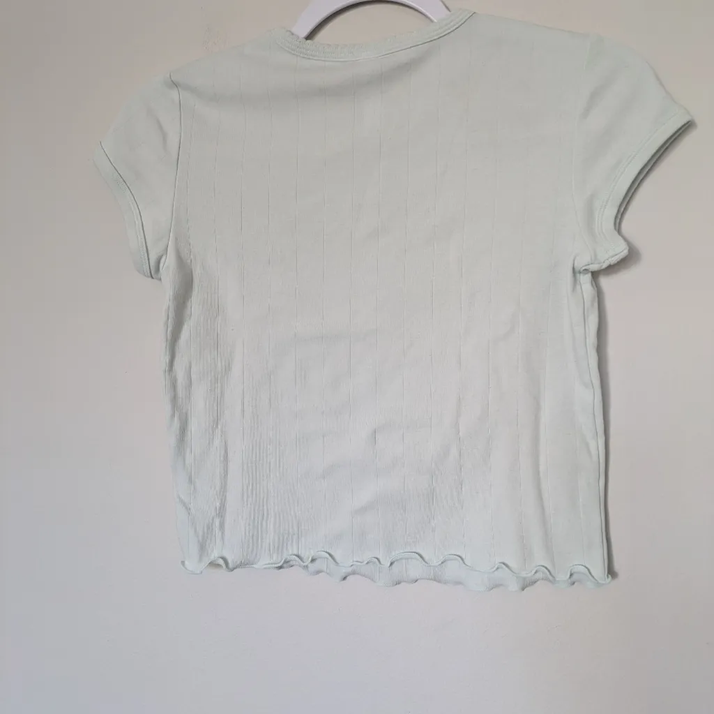 Skims Drop Needle Baby Tee In Color Frost Sz S - Image 5
