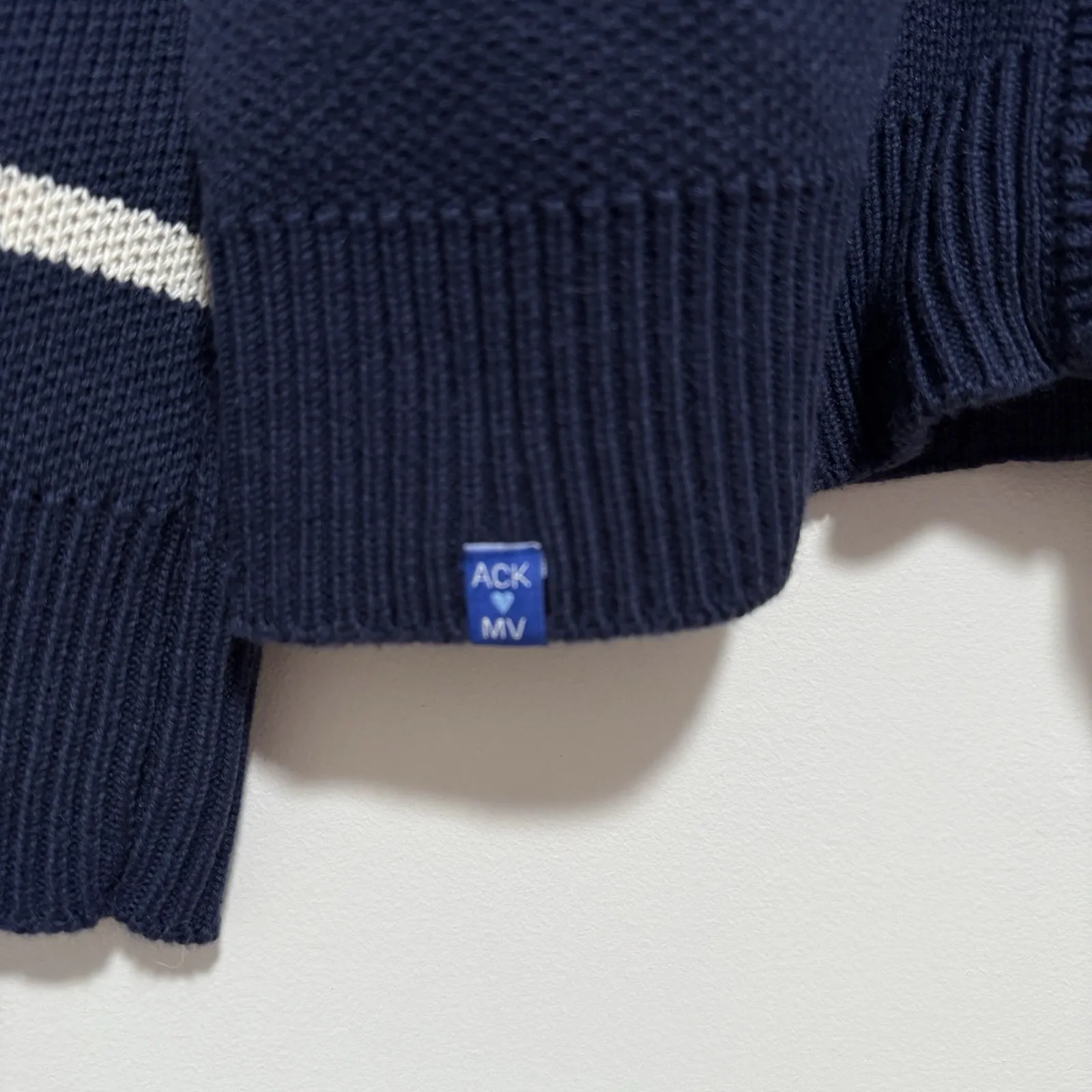 Erica Wilson Nantucket NWT Nantucket Cardi Cardigan Navy Blue Sweater Size XS/S - Image 5