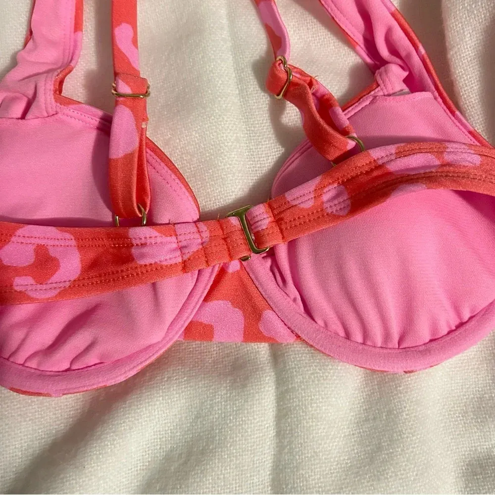 No Boundaries Womens Size Small S Bathing Suit Bikini Top Red Pink Beach Summer - Image 4