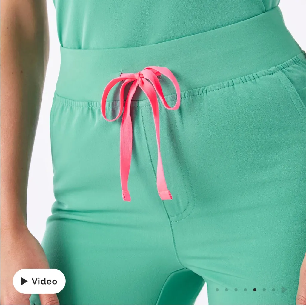 Figs Surgical Green High Waisted Yola Scrub Pants S/R - Image 4