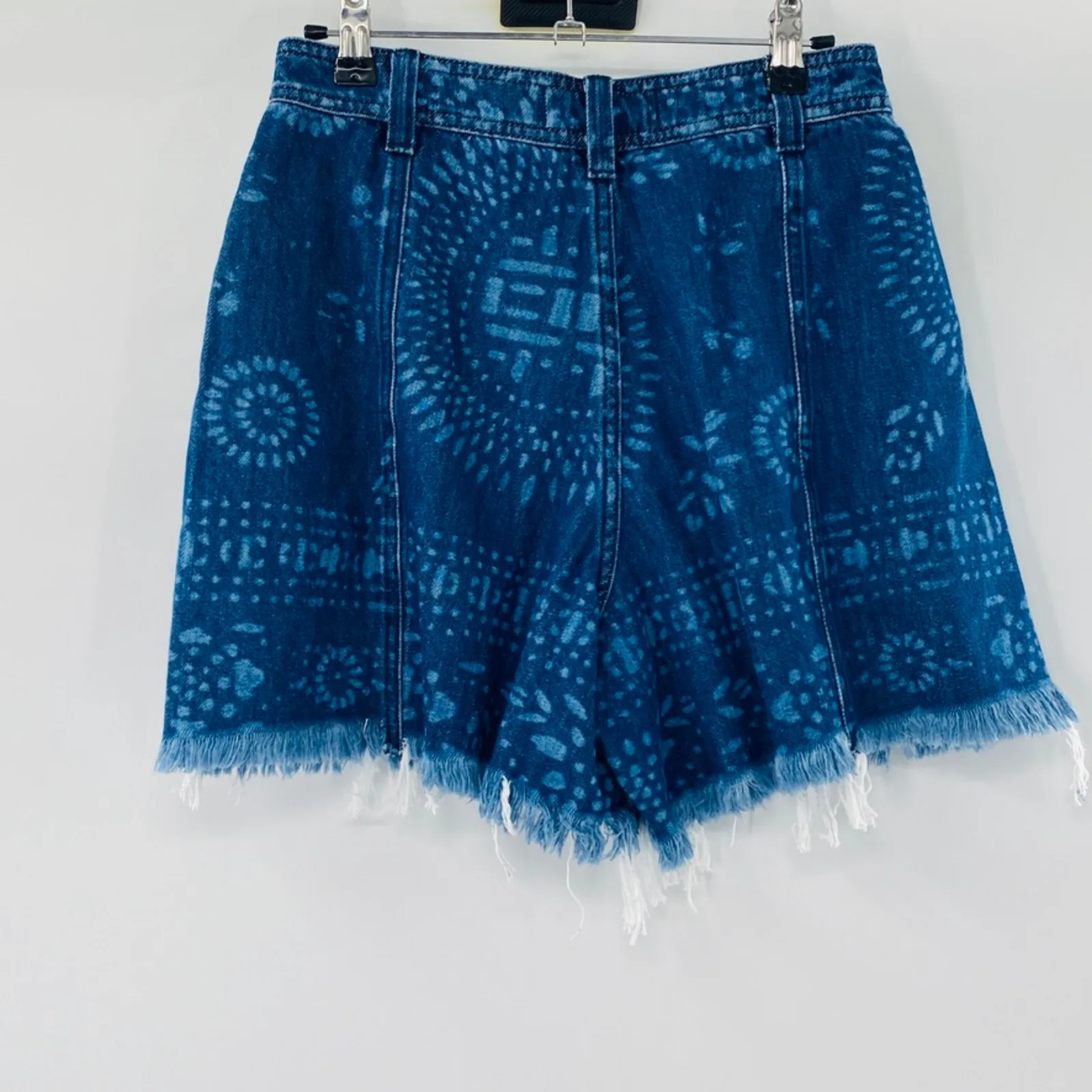 NEW Free People We The Free Amelie Printed A-Line Denim Jean Shorts Size 28 - Image 10