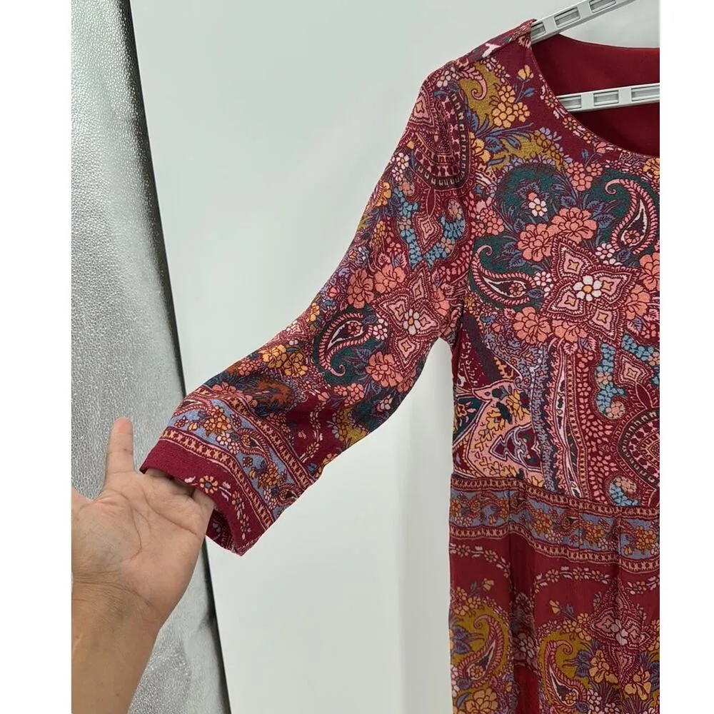 Soft Surroundings Niran Maxi Dress Size L Bohemian western earthy summer - Image 6