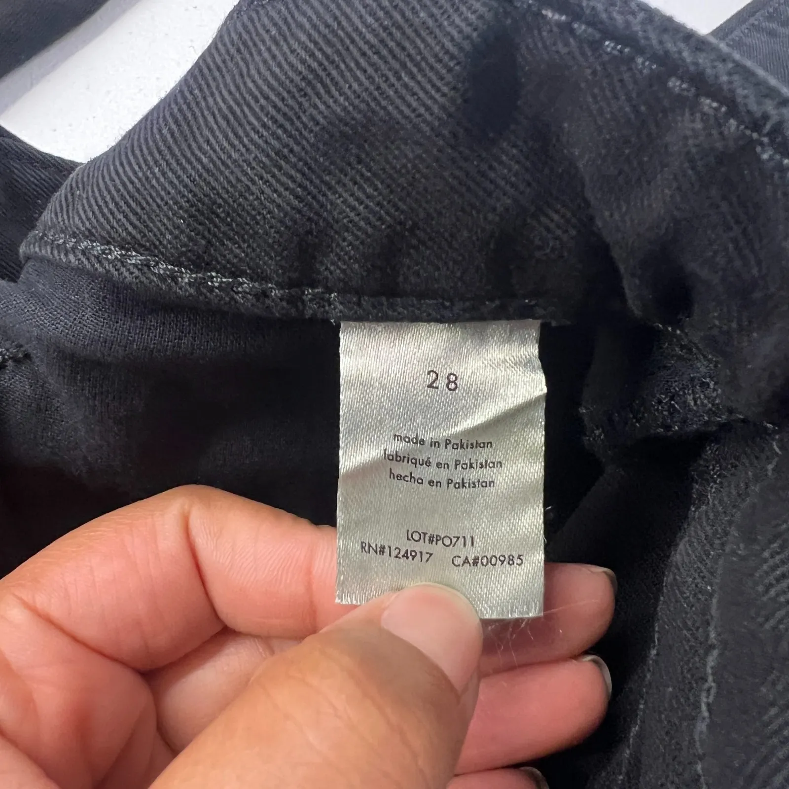 WeWoreWhat Mom Slit Jeans Womens 28 Black Cotton Stretch Straight Fit High Rise - Image 13