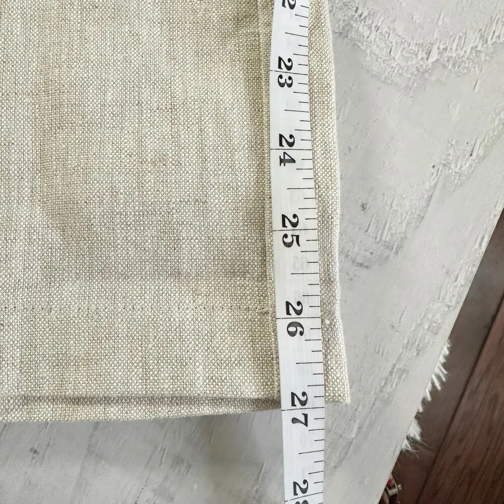 Reformation Tahiti Linen Pants Oatmeal Size 12 Cropped Neutral Minimalist - Image 7