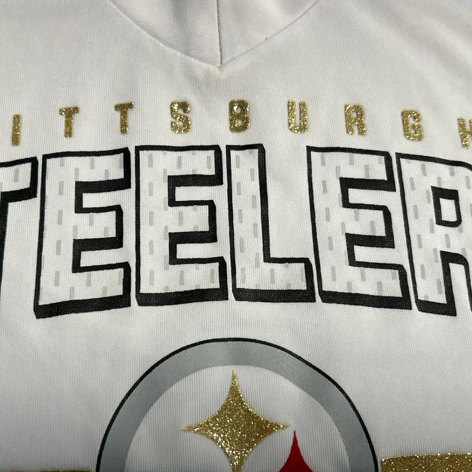 Pittsburgh Steelers Women's NFL Shirt With gold glittery accents - Image 4