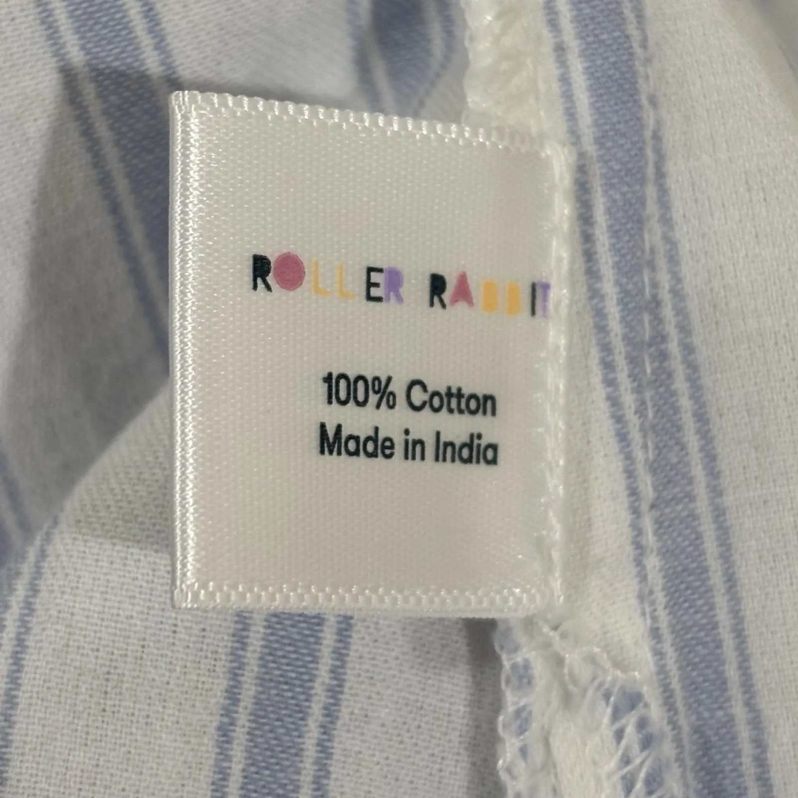 NWT Roller Rabbit Size S M Cotton Embroidered Floral Tunic Blouse Boho Cottage - Image 4