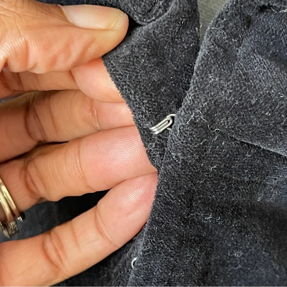 Forever 21  | Black Velour Blazer Jacket Sz L - Image 5