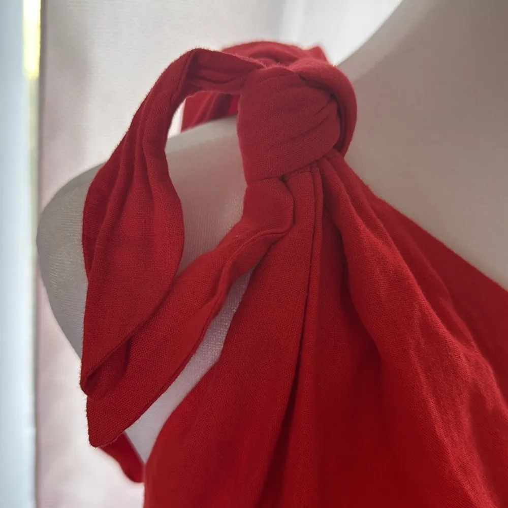 FARM RIO Red Midi Knot Dress, Small,$310 - Image 5