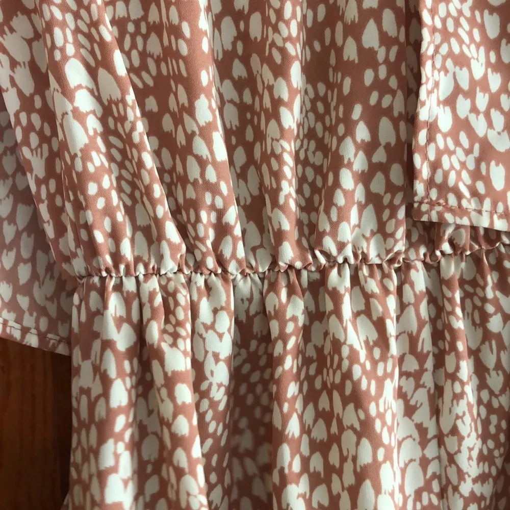 Tyche Amalfi Slanted Hem Jumpsuit size small blush color summer speckled dress​​ - Image 14