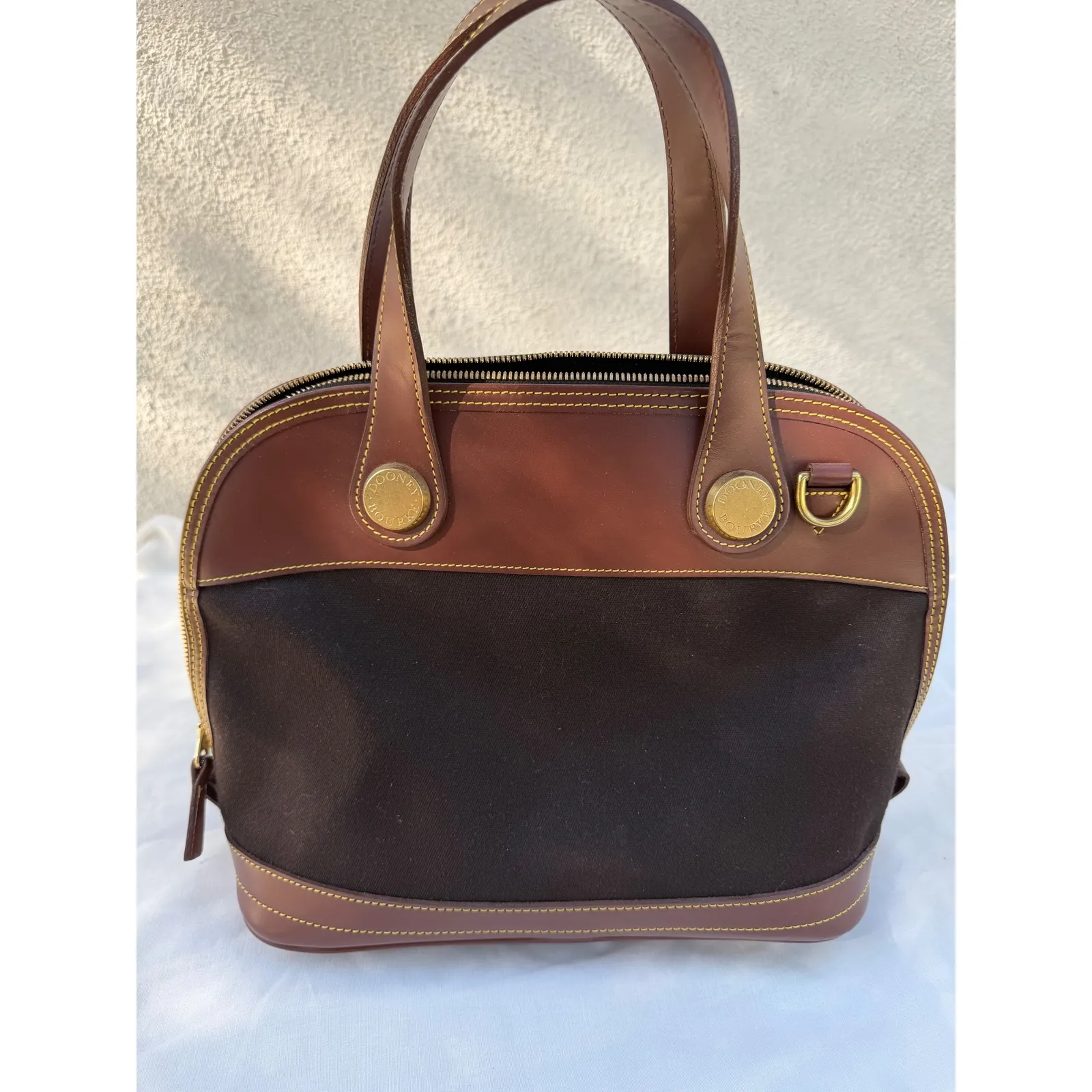 Vintage Dooney & Bourke
Cabriolet Dome Satchel Bag Made in USA - Image 2