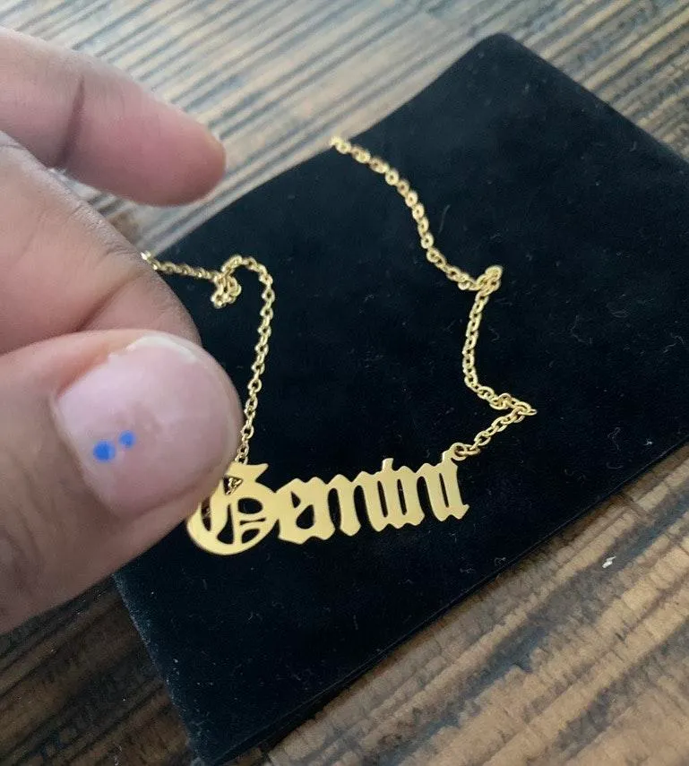 Gemini Pendant Necklace Dipped in Gold.. Gold - Image 2